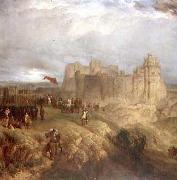 Henry Dawson, Painting by Henry Dawson 1847 of King Charles I raising his standard at Nottingham Castle 24 August 1642
